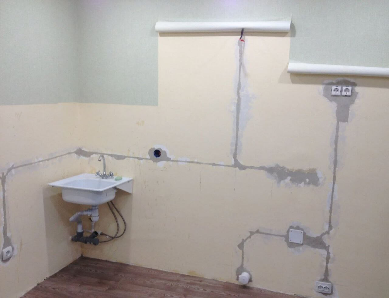 Разводка электрики под кухонный гарнитур